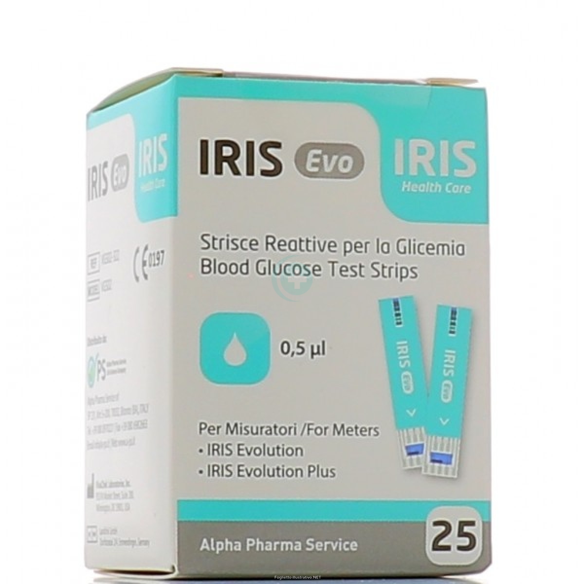 Alpha Pharma Service Iris Evo Strisce Glicemia 25pz