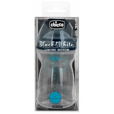 Chicco (artsana) Ch Bib Nf Black&white 330ml