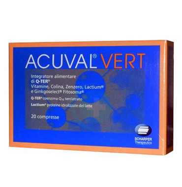 Scharper Linea Vitamine Minerali Acuval Vert Integratore Alimentare 20 Compresse