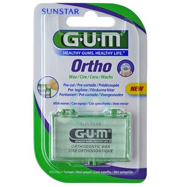 GUM Linea Igiene Dentale Quotidiana Ortho Cera Ortodontica Pre-Tagliata