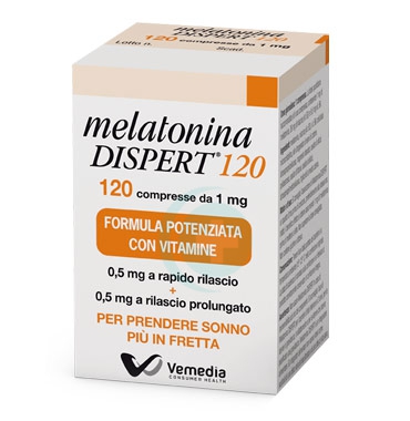 Vemedia Pharma Linea Sonno e Relax Melatonina 1 mg Integratore 120 Compresse