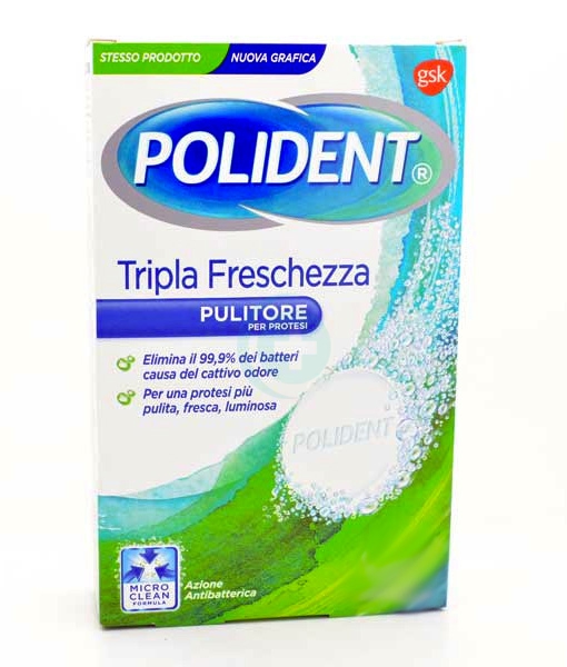 Polident Linea Protesi Dentali Tripla Freschezza 66 Compresse Effervescenti