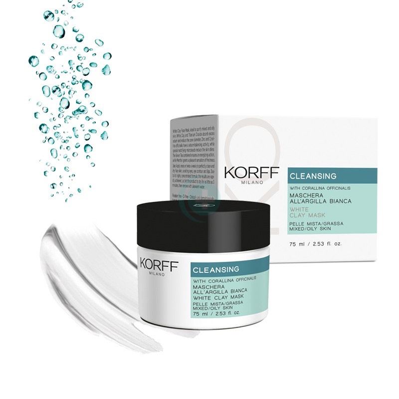 Korff Linea Cleansing Maschera Argilla Bianca Purificante Equilibrante Viso 75ml