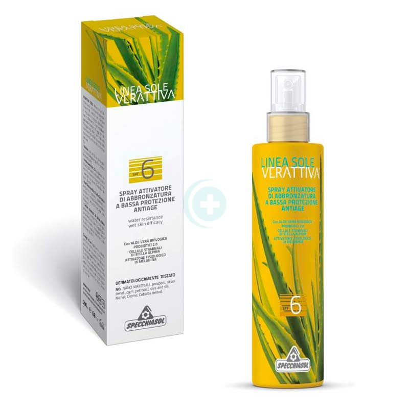 Specchiasol Linea Verattiva Sole SPF6 Attivatore di Abbronzatura Spray 200 ml