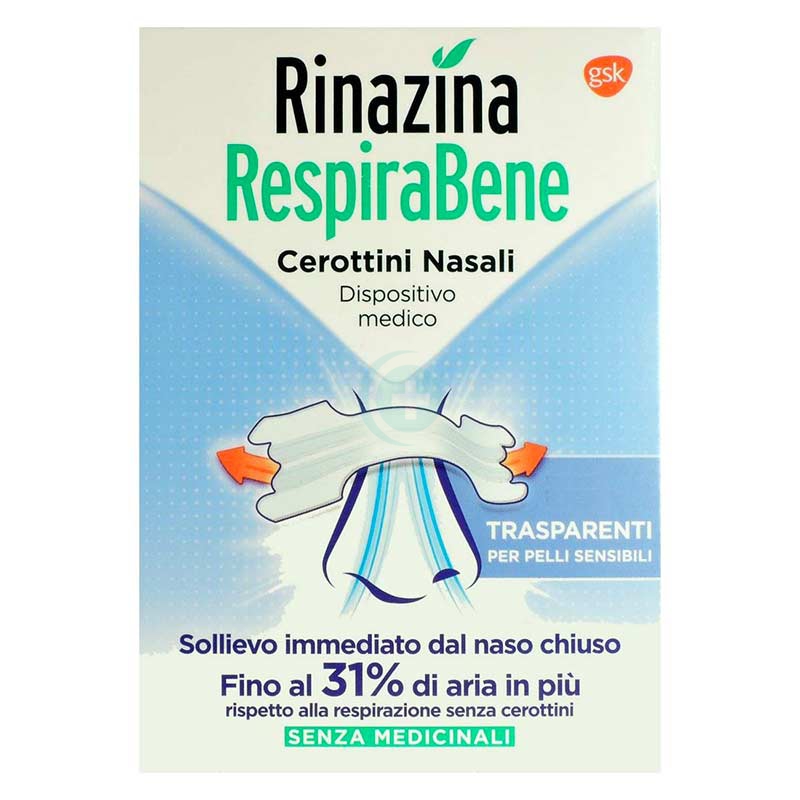 Gsk Linea Dispositivi Medici Rinazina Respirabene 10 Cerotti Nasali Traspar Gra