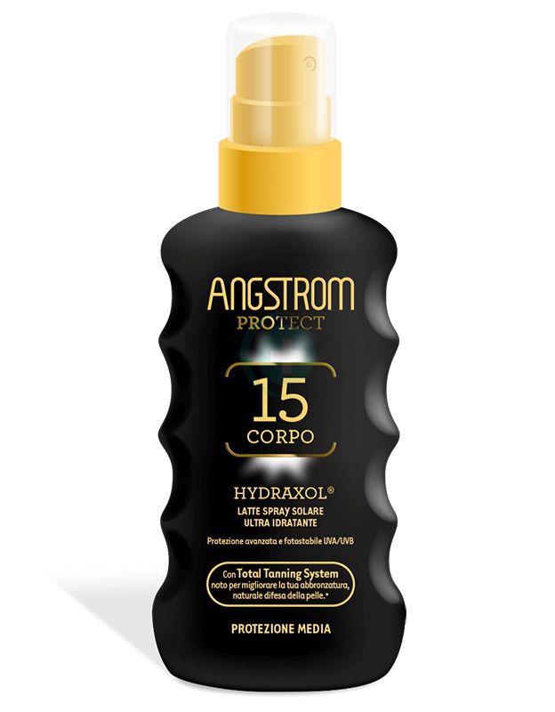 Angstrom Linea Protect Hydraxol SPF15 Spray Solare Ultra Idratante Corpo 200 ml