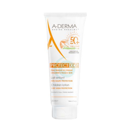 A-Derma Linea Solare Protect SPF50+ Kids Protezione Altissima Latte 250 ml