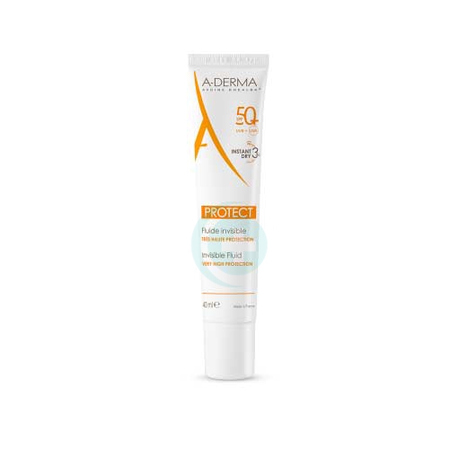 A-Derma Linea Solare Protect SPF50+ Protezione Altissima Fluido Invisibile 40 ml
