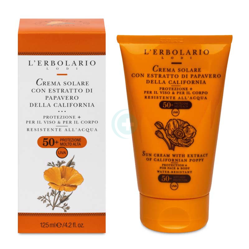 L'Erbolario Linea Solare SPF50+ Protezione Alta Crema Solare Viso e Corpo 125 ml
