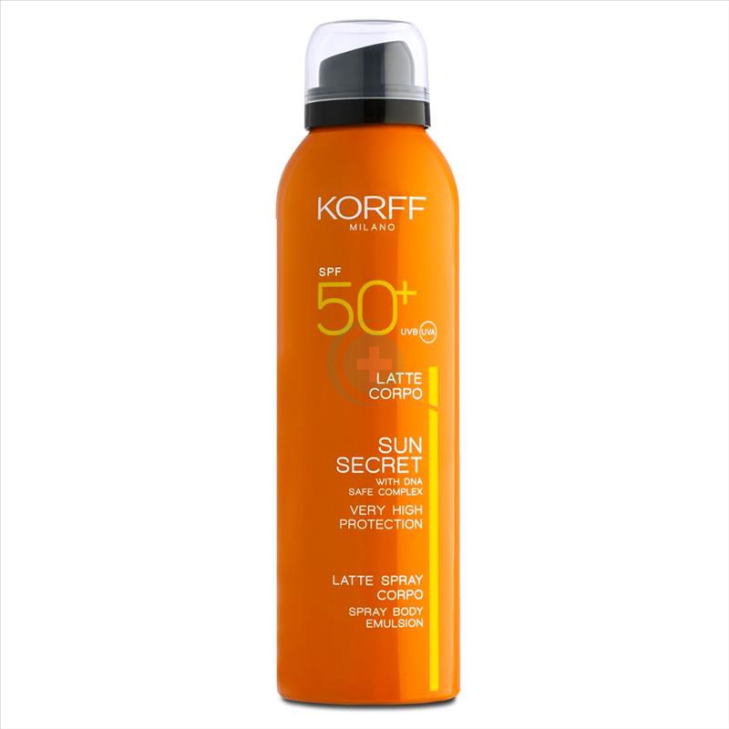 Korff Linea Sun Secret SPF50+ Latte Solare Corpo Protezione Altissima Spr 200 ml