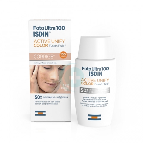 ISDIN Linea Solare SPF100+ Foto Ultra Active Unify Fusion Fluid Colorata 50 ml