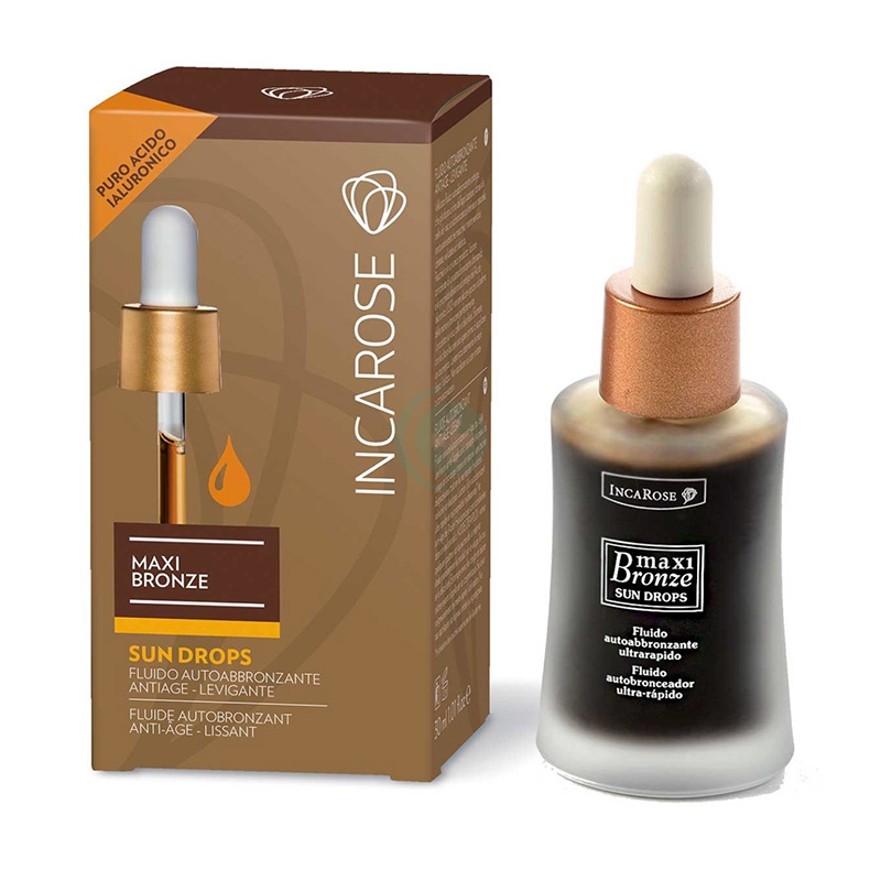 Incarose Linea Autoabbronzante Maxi Bronze Autoabbronzante Viso Sun Drops 30 ml