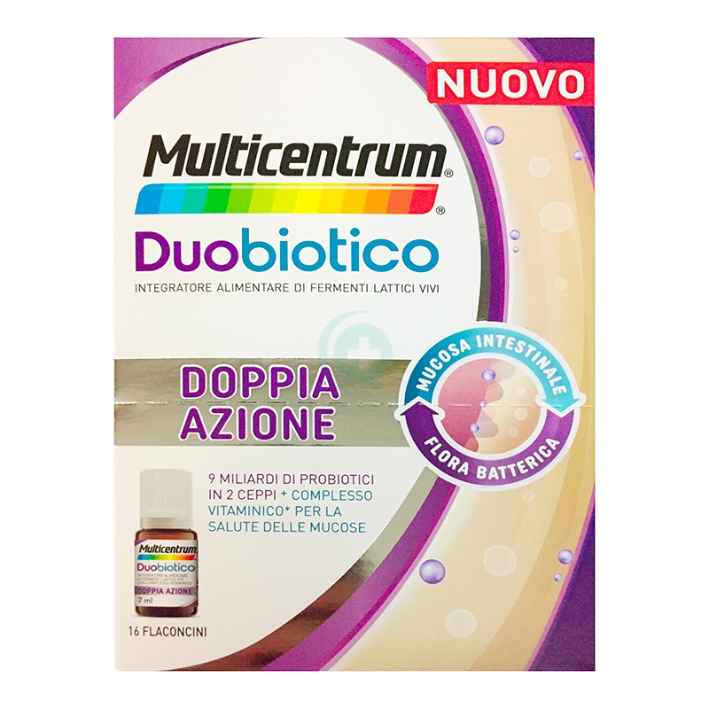 Multicentrum Linea Intestino Sano Duobiotico Integratore Fermenti 16 Flaconcini