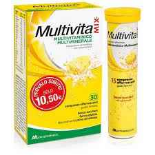 MultivitaMix Integratore Alimentare Multivitaminico 30 Compresse Effervescenti